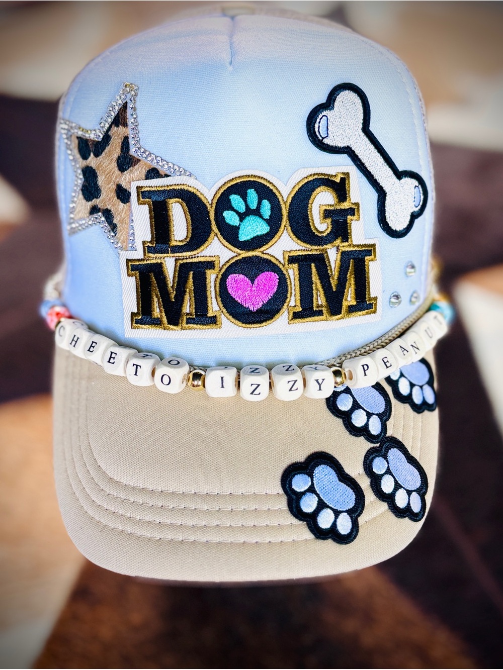 Dog Mom Embroidered Trucker Hat - Custom made personalized.